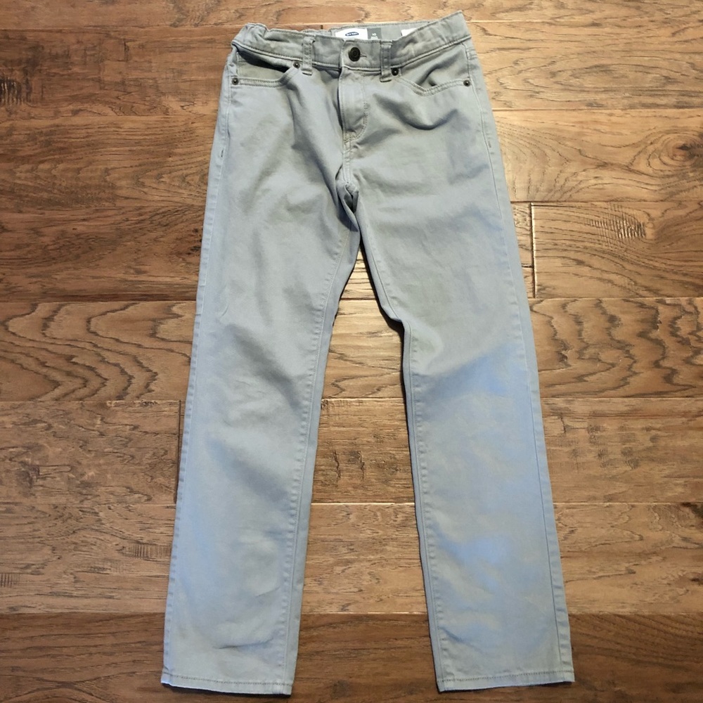 Light gray pants w adjustable waistband